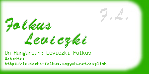 folkus leviczki business card